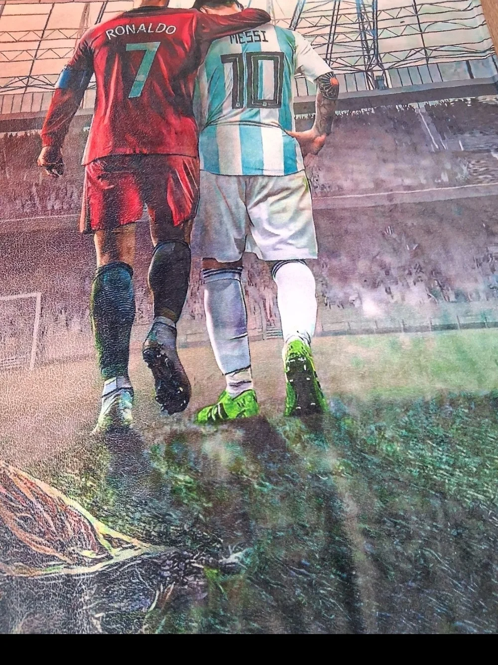 Football Legends Blanket, Ronaldo-Messi Blanket, 50in x 40in